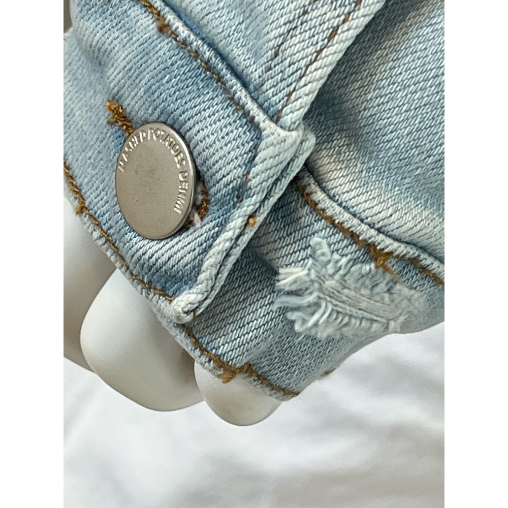 Super cute rhinestone fringe jean jacket S M L - Picture 7 of 7